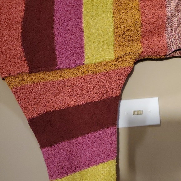 Free People Candyland Striped Pullover Cropped Sweater Size S - Picture 13 of 13